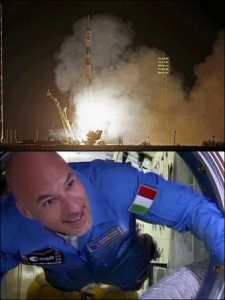 Lancement de la capsule SoyouzTMA-09M le 28 mai 2013 et arrivée de Luca Parmitano à la station spatiale internationale le 29 mai.