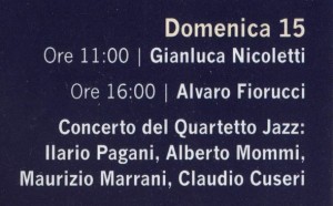 Programma di domenica 15 settembre 2013.