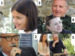 Les différents auteurs venus présenter leur oeuvre à l'Isola Maggiore les 14 et 15 septembre 2013.