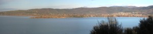 Au sommet de l'Isola Maggiore, la partie (celle en direction de Tuoro) de la superbe vue panoramique.