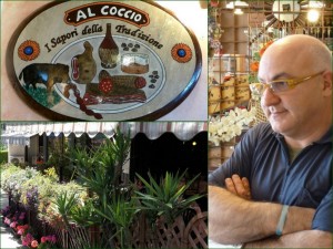 Le restaurant "A Coccio" et son patron, Marco Pignattini, notre ami.