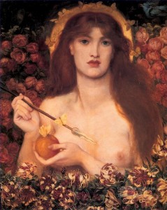 Vénus selon le peintre pré-raphaélite italien Dante Gabriel Rossetti (1828-1882).